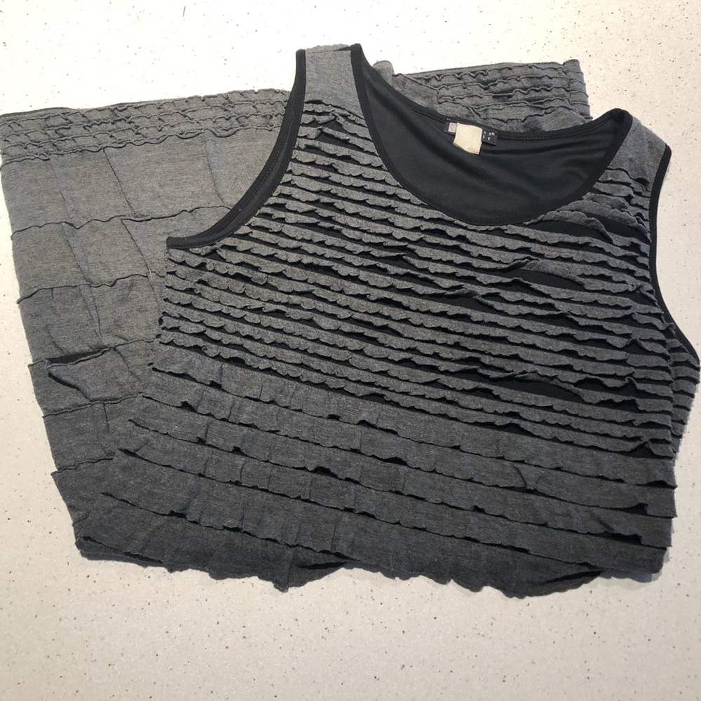Tiered Ruffle Knit Tank Dress